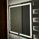 Espelho Quadrado Jateado Com Led 60x60 Cm