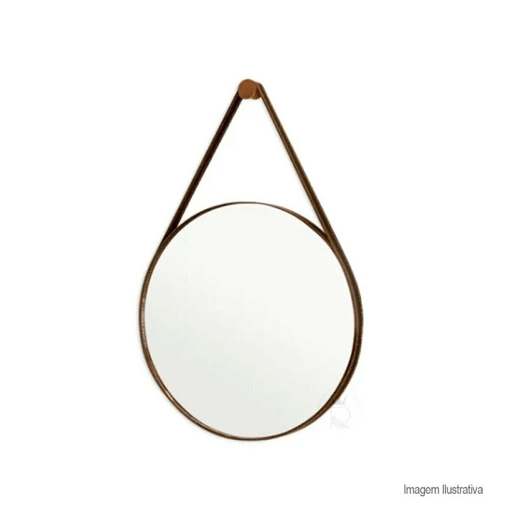 Espelho Decorativo Adnet 70cm + Suporte Pendurador