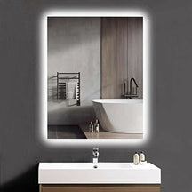 Kit 2 Espelho Quadrado Decorativo 40x40 Com Led