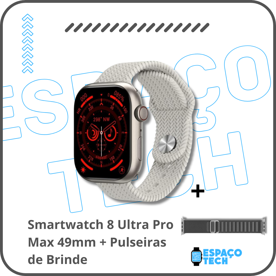 Smartwatch 8 Ultra Pro Max 49mm + Pulseiras de Brinde