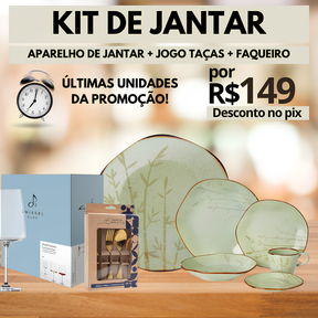 Aparelho de Jantar  Ryo Bambu + Taças kit Sommelier