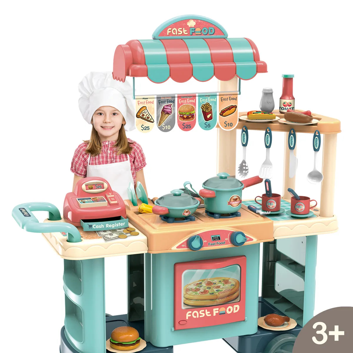 Cozinha Infantil De Brinquedo Bancada Food Truck Replay Kids
