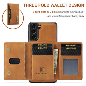 Capa tipo carteira magnética Samsung Galaxy  S23 Ultra S22 S21 Plus S20 FE Note20 de couro com porta cartão para celular