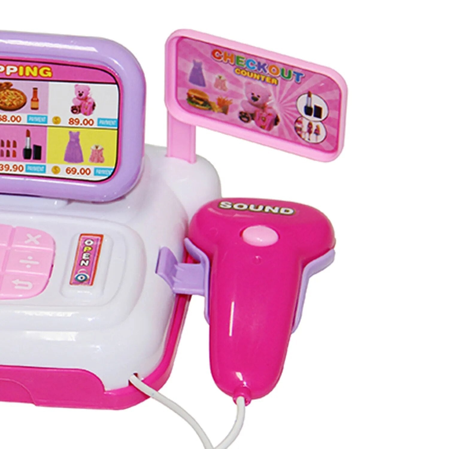 Mini Caixa Registradora com Luz e Acessórios ArtBrink Brinquedo Infantil Meninas Mercadinho