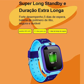 Novo smartwatch inteligente Q12 para crianças-relógio inteligente com rastreador lbs de fitness à prova d'água smartwatch