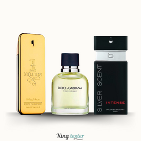 Combo de 3 Perfumes Masculinos - 1 Million, D&G Pour Homme e Silver Scent -100ml