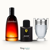 Combo de 3 Perfumes Masculinos - Fahrenheit, Ferrari Black e Invictus - 100ml