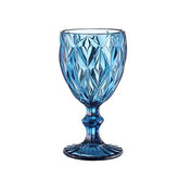 Taça Esculpida Diamante - Azul