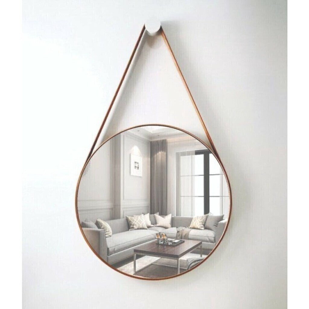 Espelho Decorativo Adnet 80cm + Suporte Pendurador