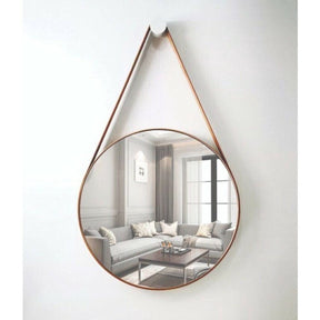 Espelho Decorativo Adnet 60cm + Suporte Pendurador