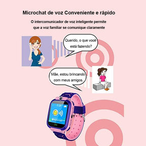 Novo smartwatch inteligente Q12 para crianças-relógio inteligente com rastreador lbs de fitness à prova d'água smartwatch