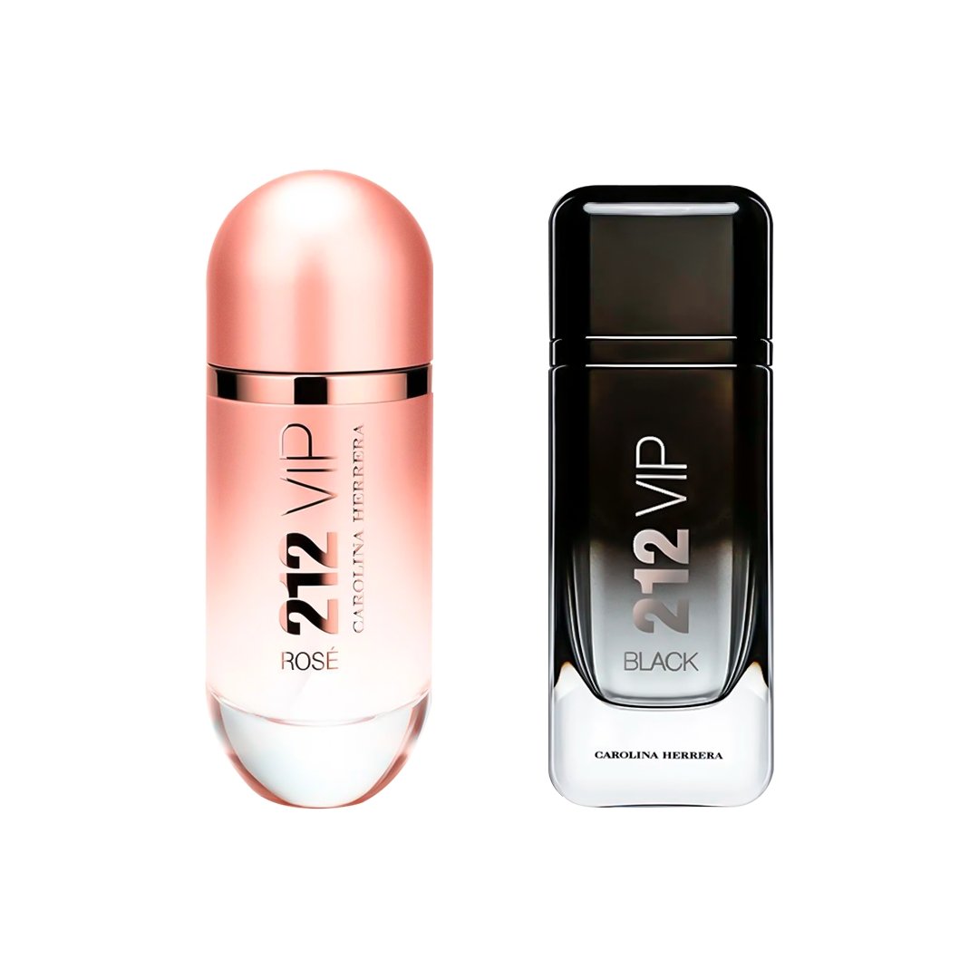 Combo de Perfumes 212 VIP Rosé e 212 VIP Black - 100ml