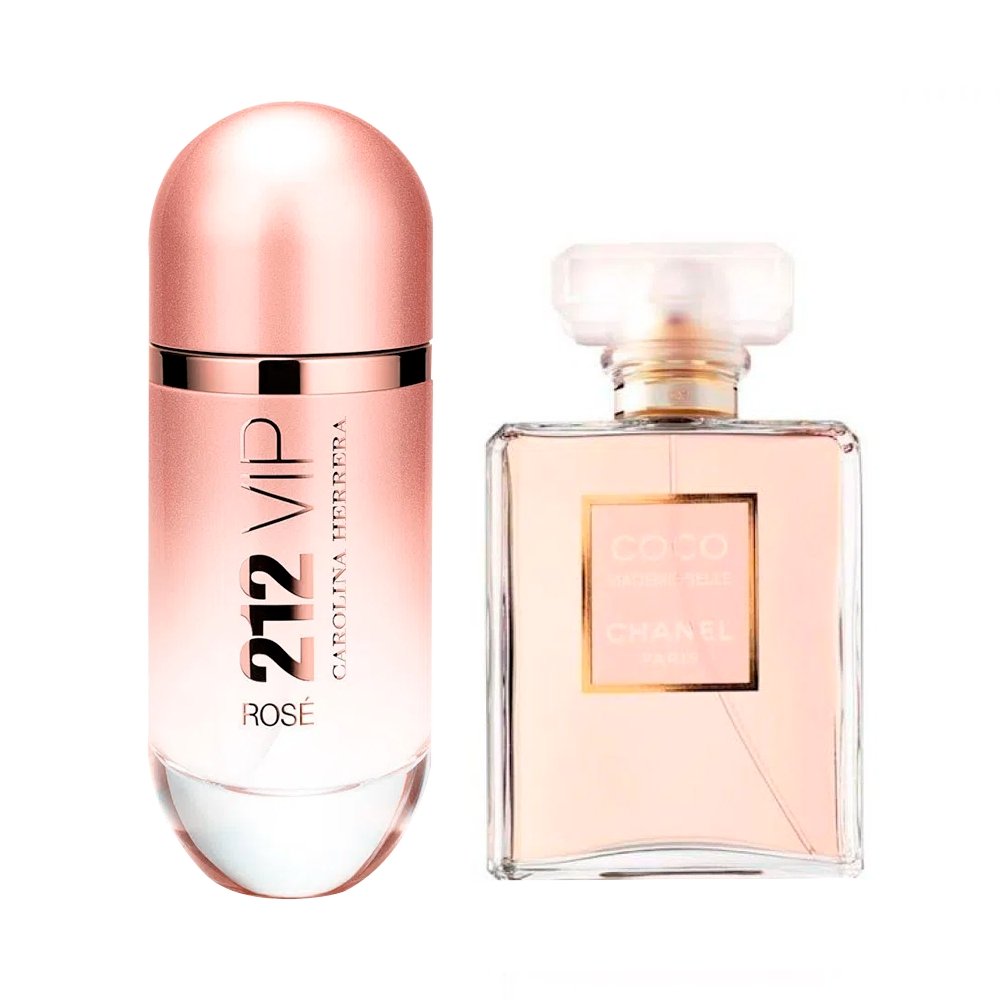 Combo de Perfumes 212 VIP Rosé e Mademoiselle - 100ml