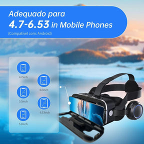 Capacete oculos 3D Realidade Virtual Para Smartphone Video Game iPhone Android Smartphones 3D VR Headset