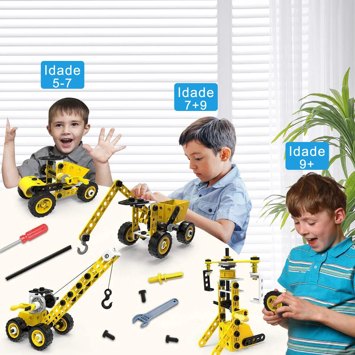 Blocos De Construção De Aprendizagem Brinquedo STEM Infantil - 100 Peças