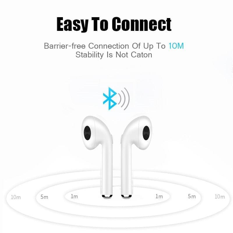 Fone de ouvido i7mini sem fio Bluetooth 5.0 TWS com microfone para iphone Android